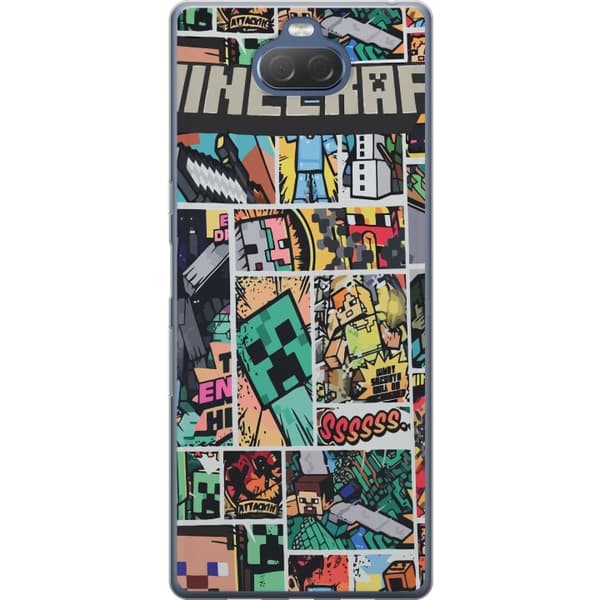Sony Xperia 10 Plus Läpinäkyvä kuori Minecraft Taide