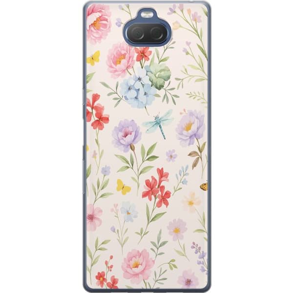 Sony Xperia 10 Plus Läpinäkyvä kuori Kukat