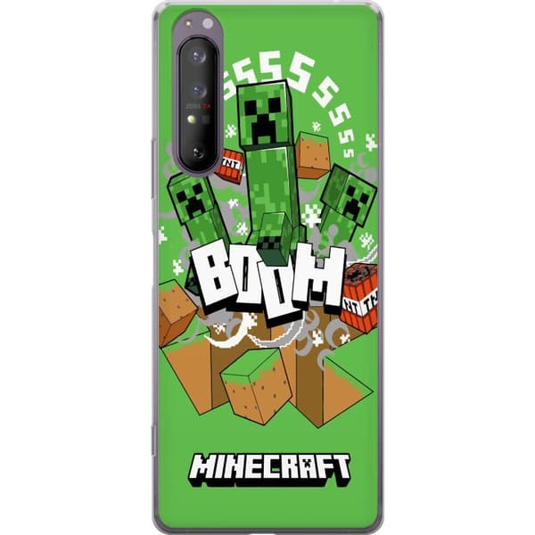 Sony Xperia 1 II Läpinäkyvä kuori Minecraft Boom