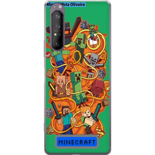 Sony Xperia 1 II Läpinäkyvä kuori Minecraft