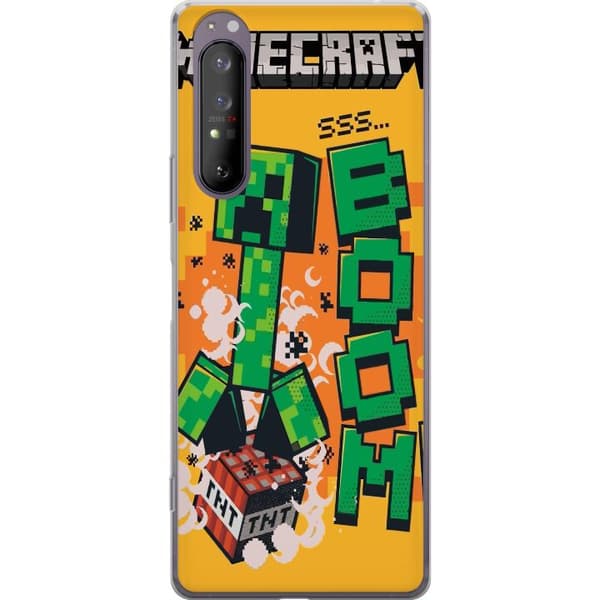Sony Xperia 1 II Läpinäkyvä kuori Minecraft Boom