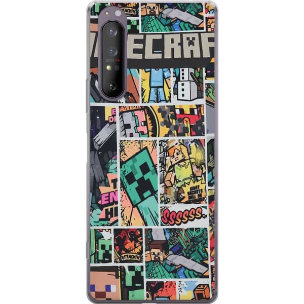Sony Xperia 1 II Läpinäkyvä kuori Minecraft Taide