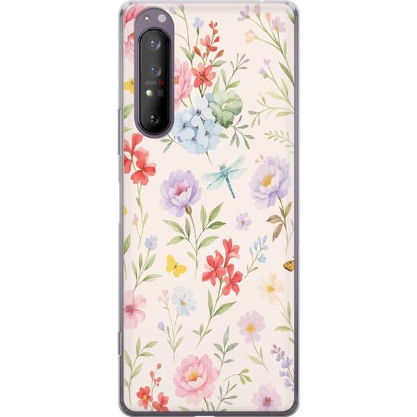 Sony Xperia 1 II Läpinäkyvä kuori Kukat