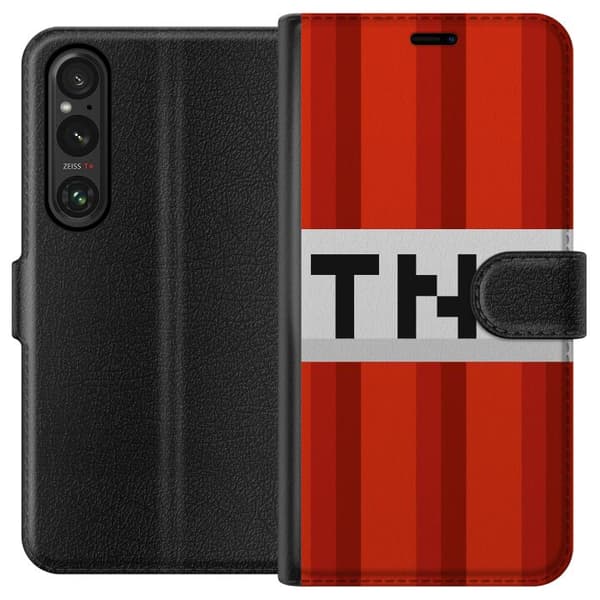 Sony Xperia 1 V Lompakkokotelo Minecraft TNT