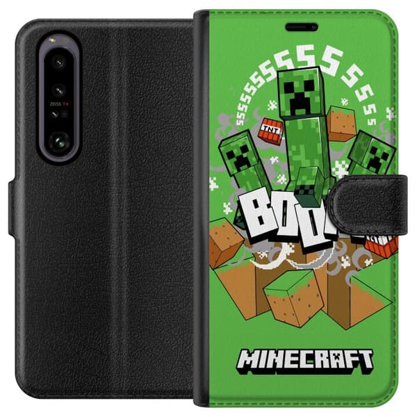 Sony Xperia 1 IV Lommeboketui Minecraft Boom