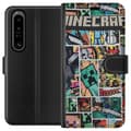 Miniatyrbilde 1 av 3: Sony Xperia 1 IV Lommeboketui Minecraft Kunsthåndverk