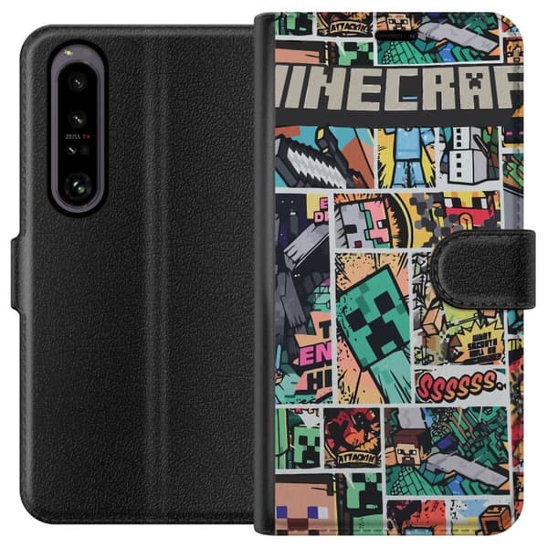 Sony Xperia 1 IV Lommeboketui Minecraft Kunsthåndverk