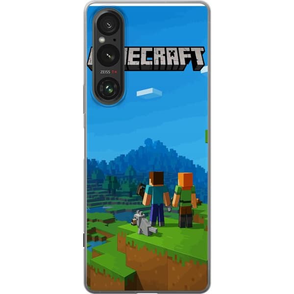 Sony Xperia 1 V Genomskinligt Skal Minecraft Key Art