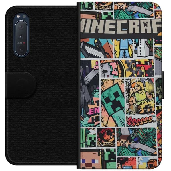 Sony Xperia 5 II Tegnebogsetui Minecraft Kunst