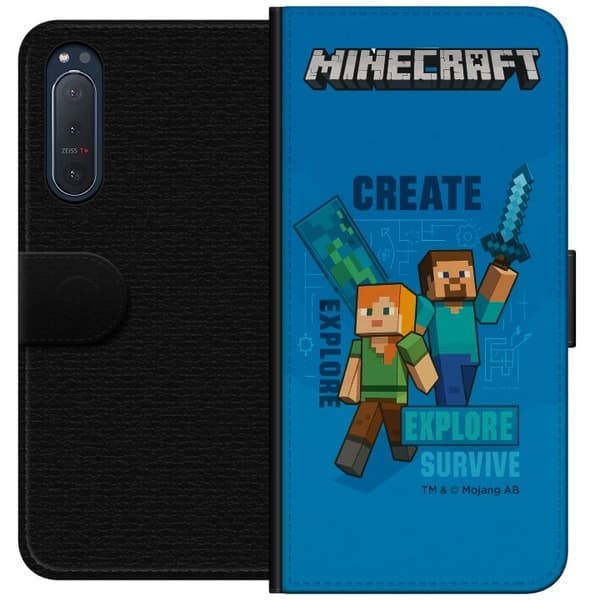 Sony Xperia 5 II Tegnebogsetui Minecraft Huler