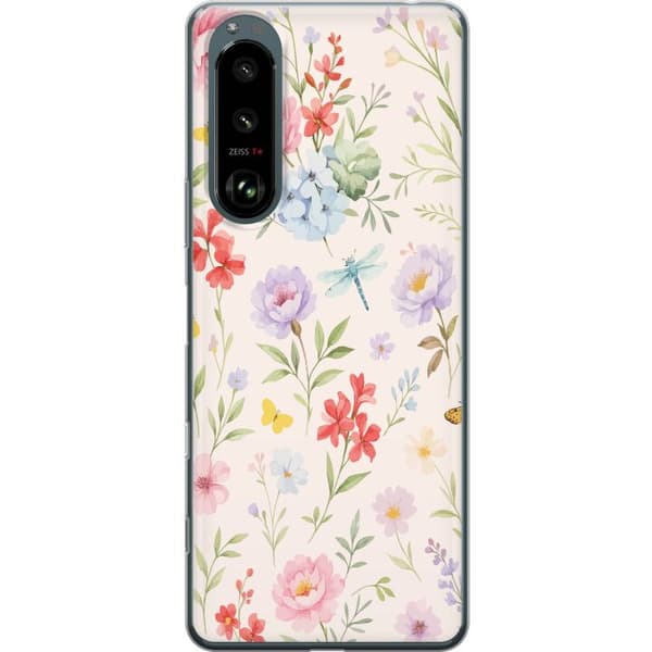 Sony Xperia 5 III Läpinäkyvä kuori Kukat