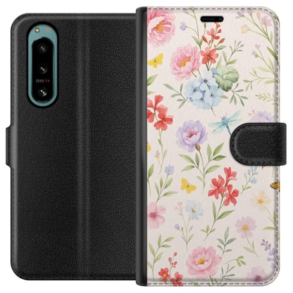 Sony Xperia 5 IV Lommeboketui Blomster