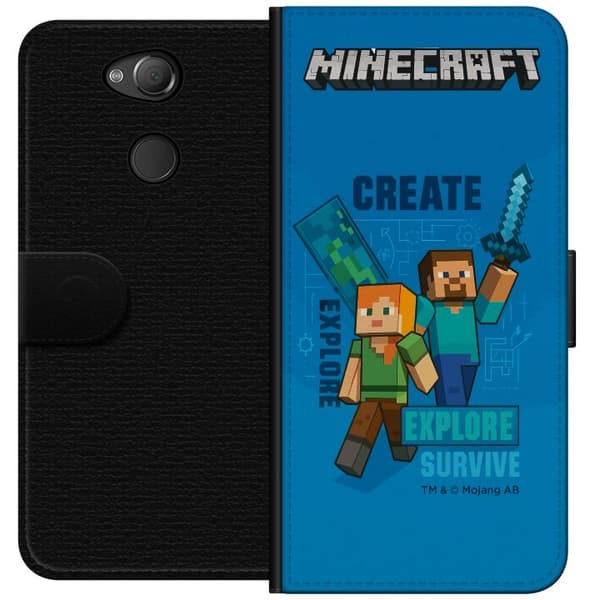Sony Xperia XA2 Lommeboketui Minecraft Grotter