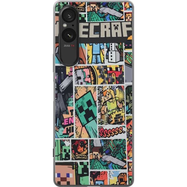 Sony Xperia 5 V Gjennomsiktig deksel Minecraft Kunsthåndverk