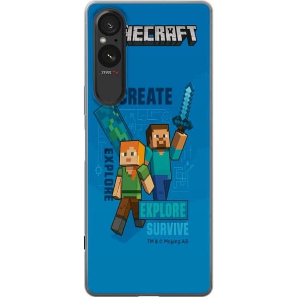 Sony Xperia 5 V Gennemsigtig cover Minecraft Huler