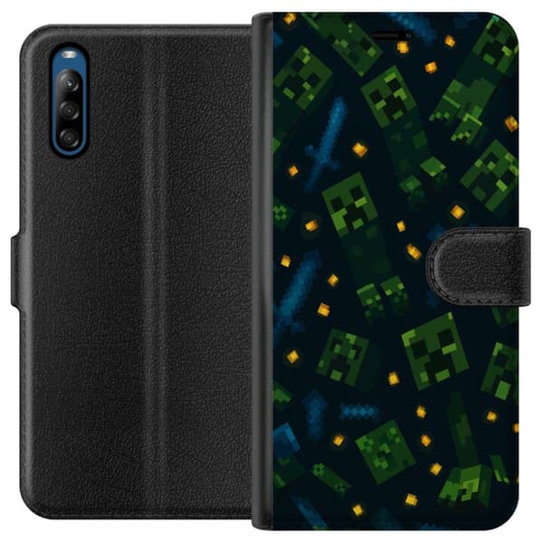 Sony Xperia L4 Lompakkokotelo Minecraft Dungeons Mob