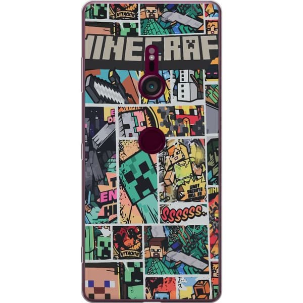 Sony Xperia XZ3 Genomskinligt Skal Minecraft Art