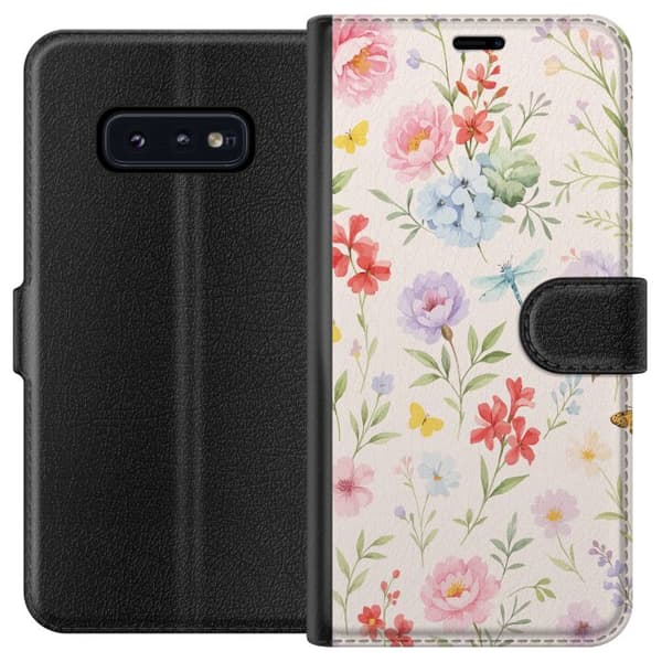 Samsung Galaxy S10e Tegnebogsetui Blomster