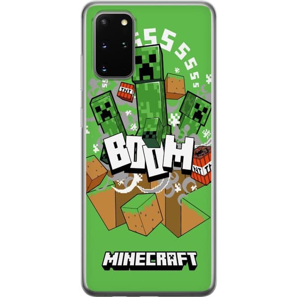 Samsung Galaxy S20+ Läpinäkyvä kuori Minecraft Boom