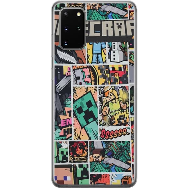Samsung Galaxy S20+ Genomskinligt Skal Minecraft Art