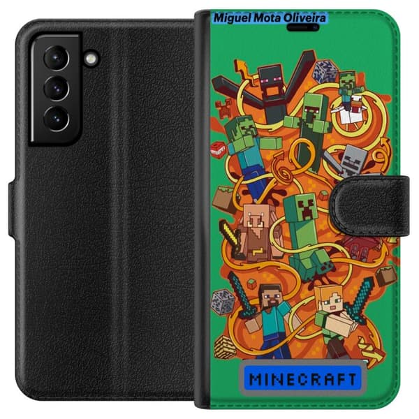 Samsung Galaxy S21+ 5G Lommeboketui Minecraft