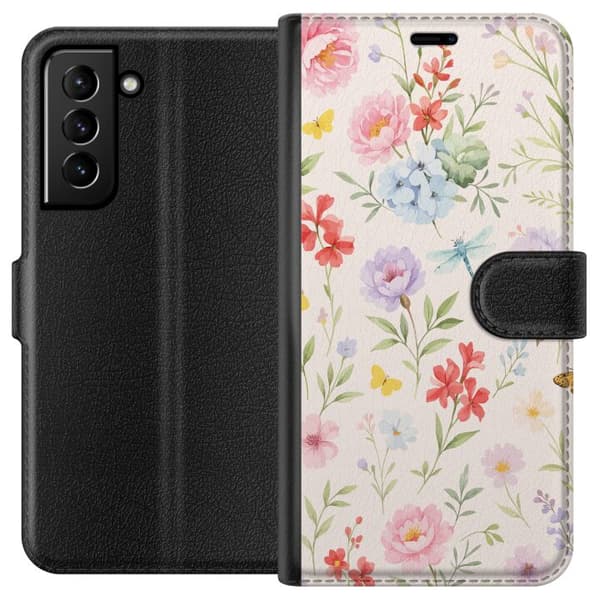Samsung Galaxy S21+ 5G Plånboksfodral Blommor