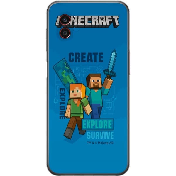Samsung Galaxy Xcover6 Pro Genomskinligt Skal Minecraft Caves