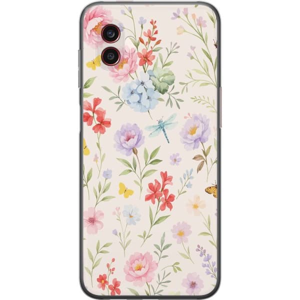 Samsung Galaxy Xcover6 Pro Genomskinligt Skal Blommor