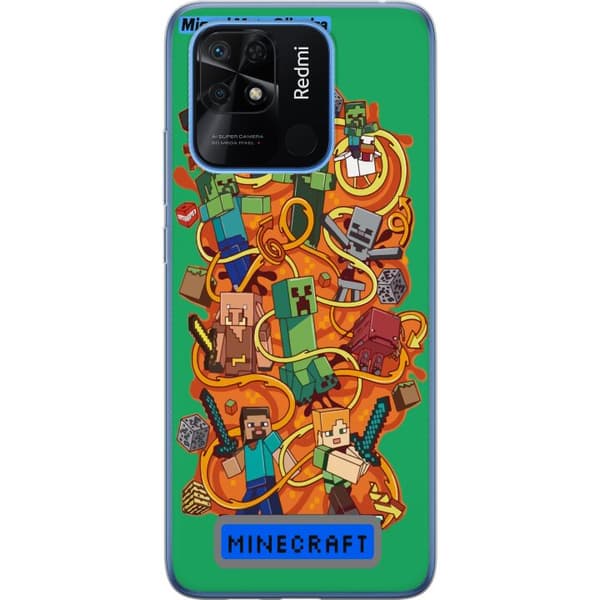 Xiaomi Redmi 10C Genomskinligt Skal Minecraft