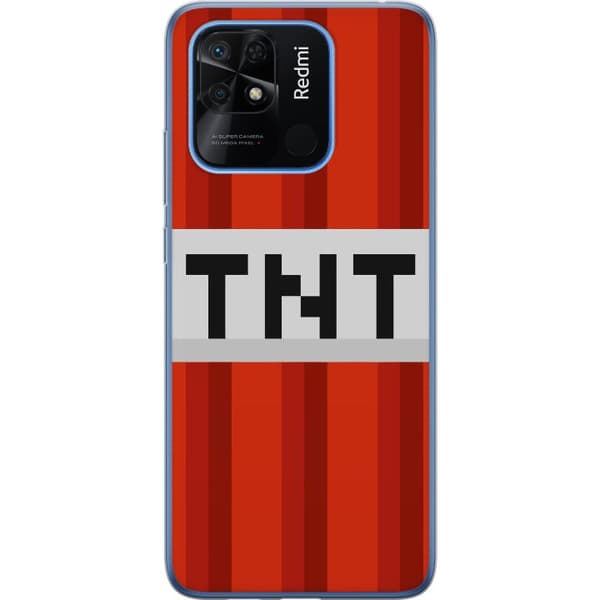 Xiaomi Redmi 10C Läpinäkyvä kuori Minecraft TNT