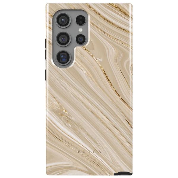 Coque för Samsung Galaxy S24 Ultra Elegant Mönster Full Glam Burga Guld