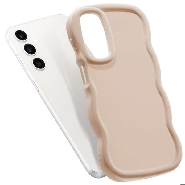 Coque för Samsung Galaxy S23 FE Silikon Stöttålig serie Candy Beige