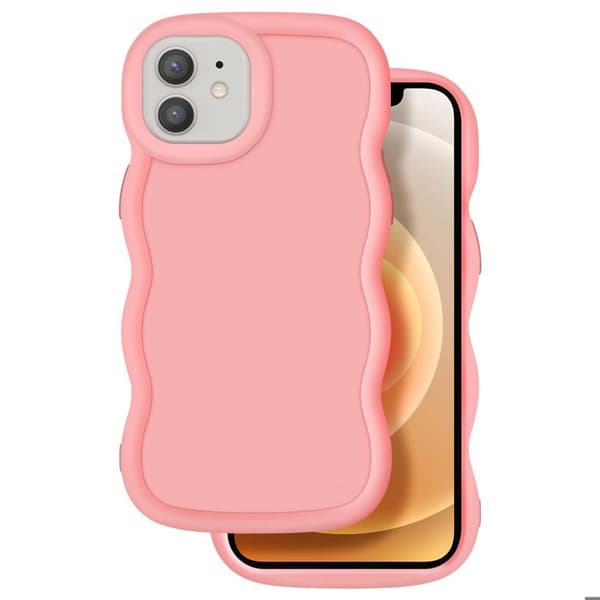 Coque för iPhone 12 och 12 Pro Silikon Stötabsorberande serie Candy Rose