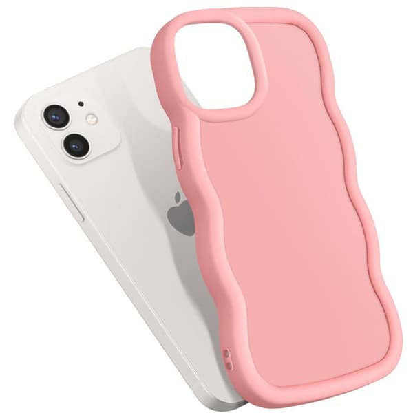 Coque för iPhone 12 och 12 Pro Silikon Stötabsorberande serie Candy Rose