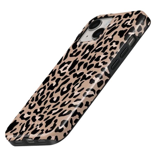 Coque för iPhone 14 Elegant Mönster Pure Instinct Burga Ljusbrun