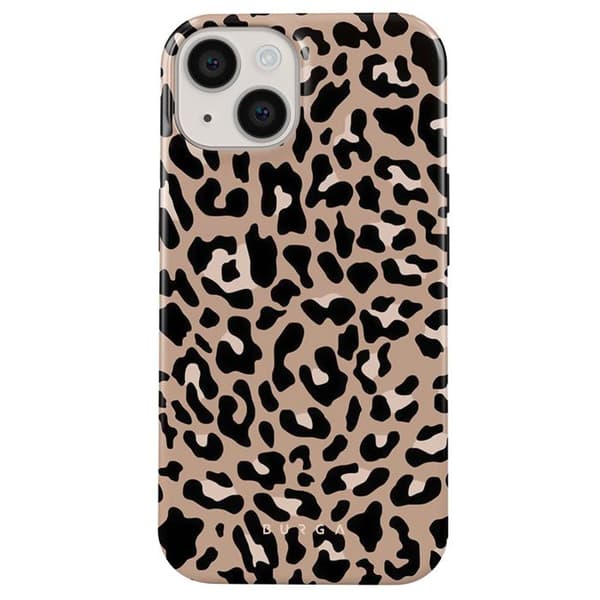 Coque för iPhone 14 Elegant Mönster Pure Instinct Burga Ljusbrun