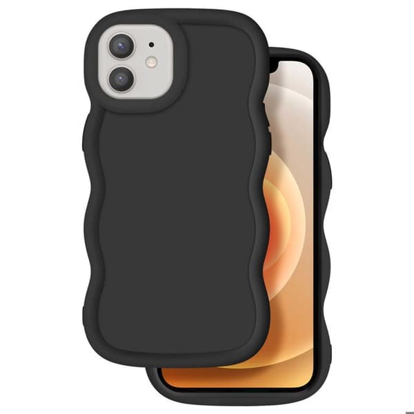 Coque för iPhone 12 och 12 Pro Silikon Antichock serie Candy Svart