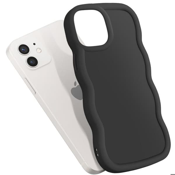 Coque för iPhone 12 och 12 Pro Silikon Antichock serie Candy Svart
