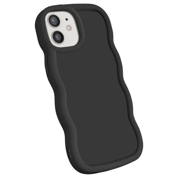 Coque för iPhone 12 och 12 Pro Silikon Antichock serie Candy Svart