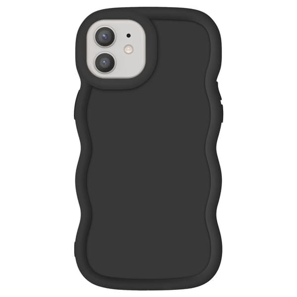 Coque för iPhone 12 och 12 Pro Silikon Antichock serie Candy Svart