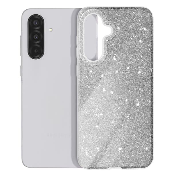 Glittrande Stötsäker Skal för Samsung Galaxy A36 Silver