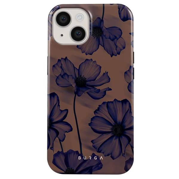 Coque för iPhone 14 Elegant Mönster Velvet Night Burga Mörk Lila