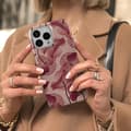 Miniatyrbild 5 av 5: Coque för iPhone 15 Pro Max Elegant Mönster Tender Kiss Burga Bordeaux