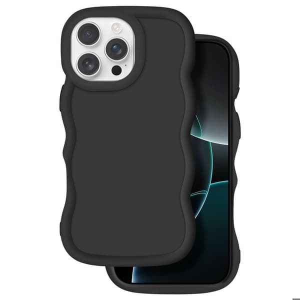 Coque till iPhone 16 Pro Max Silikon Stötteknik serie Candy Svart