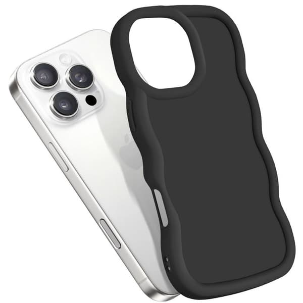 Coque till iPhone 16 Pro Max Silikon Stötteknik serie Candy Svart