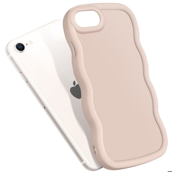 Skydd för iPhone 7, 8, SE 2020 och SE 2022 Silikon Stötabsorberande Beige