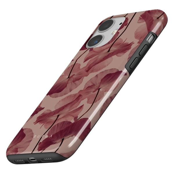 Kåpa för iPhone 11 Elegant Mönster Öm Kyss Burga Bordeaux