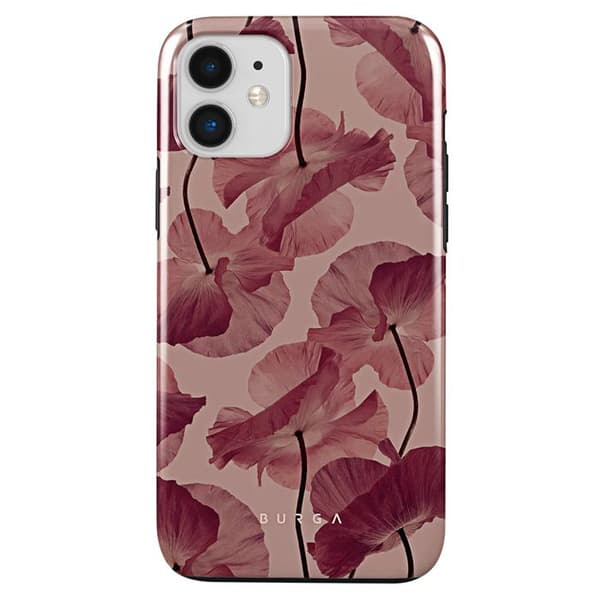 Kåpa för iPhone 11 Elegant Mönster Öm Kyss Burga Bordeaux