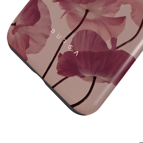 Fodral för iPhone 12 och 12 Pro Elegant Mönster Öm Kyss Burga Bordeaux