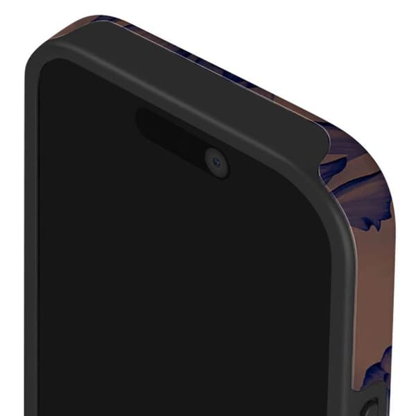 Coque MagSafe för iPhone 16 Pro Elegant Mönster Velvet Night Burga Mörklila